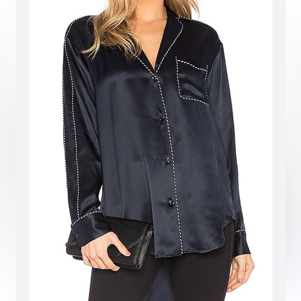 Rag & Bone Hahn Silk Top